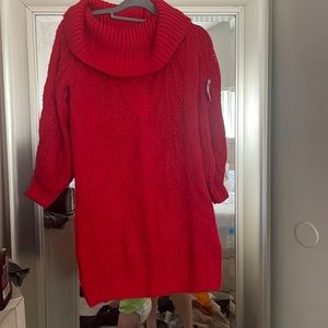 Charlotte Russe red sweater dress